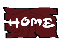  a dark brown wood sign reading home